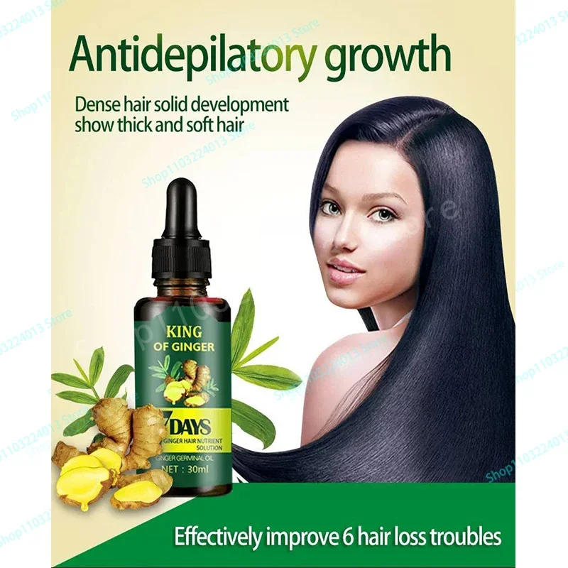 Description Picture 5 of itemFast Hair Growth Ginger Growth Hair Oil Treatment Anti Hair Loss Men Women Scalp Treatment Serum Products Beauty Health