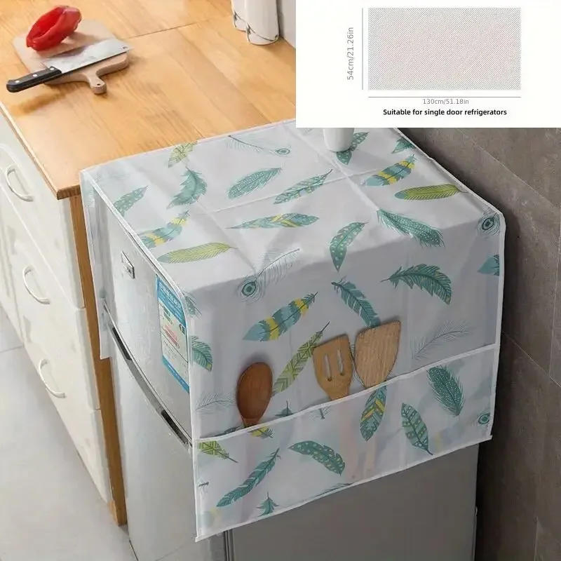 Description Picture 2 of itemRefrigerator Dust Cover Storage Hanging Bag Single-door Double-door Dust-proof Cover Cloth Storage Bag Cover Towel Household