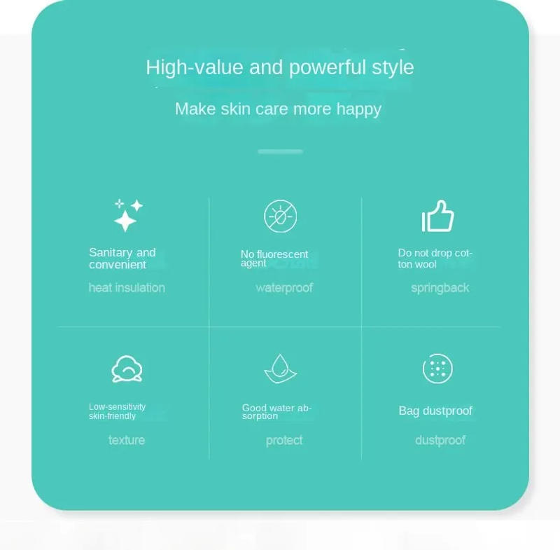 Description Picture 3 of itemDisposable Double-sided Makeup And Makeup Removal Cotton Pads For Cleaning And Wet Application Of Facial Bags, Portable(240pcs)