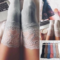 Sexy Over Knee Socks for Women Striped Warm Thigh High Stocking Girls Long Socks Autumn Winter Warm Long Cotton Stocking Medias