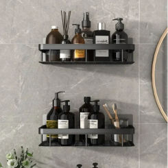 Bathroom Shelf Makeup Storage Organizer Shampoo Rack Shower Shelf Bathroom Accessories No Drill Wall Shelf Home Supplies