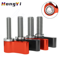 M4 M5 M6 1/4" Thumb Screws Aluminum Alloy L Shape Screws Adjustable Handle Knob Tighten Screw for SLR Rail Rod Slider