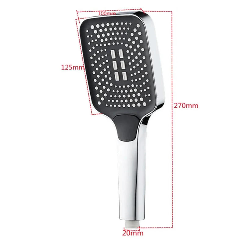 Description Picture 6 of itemAdjustable Shower Head 3 Mode Rainfall Large Flow High Pressure Water Saving Mixer Bathroom Accessories