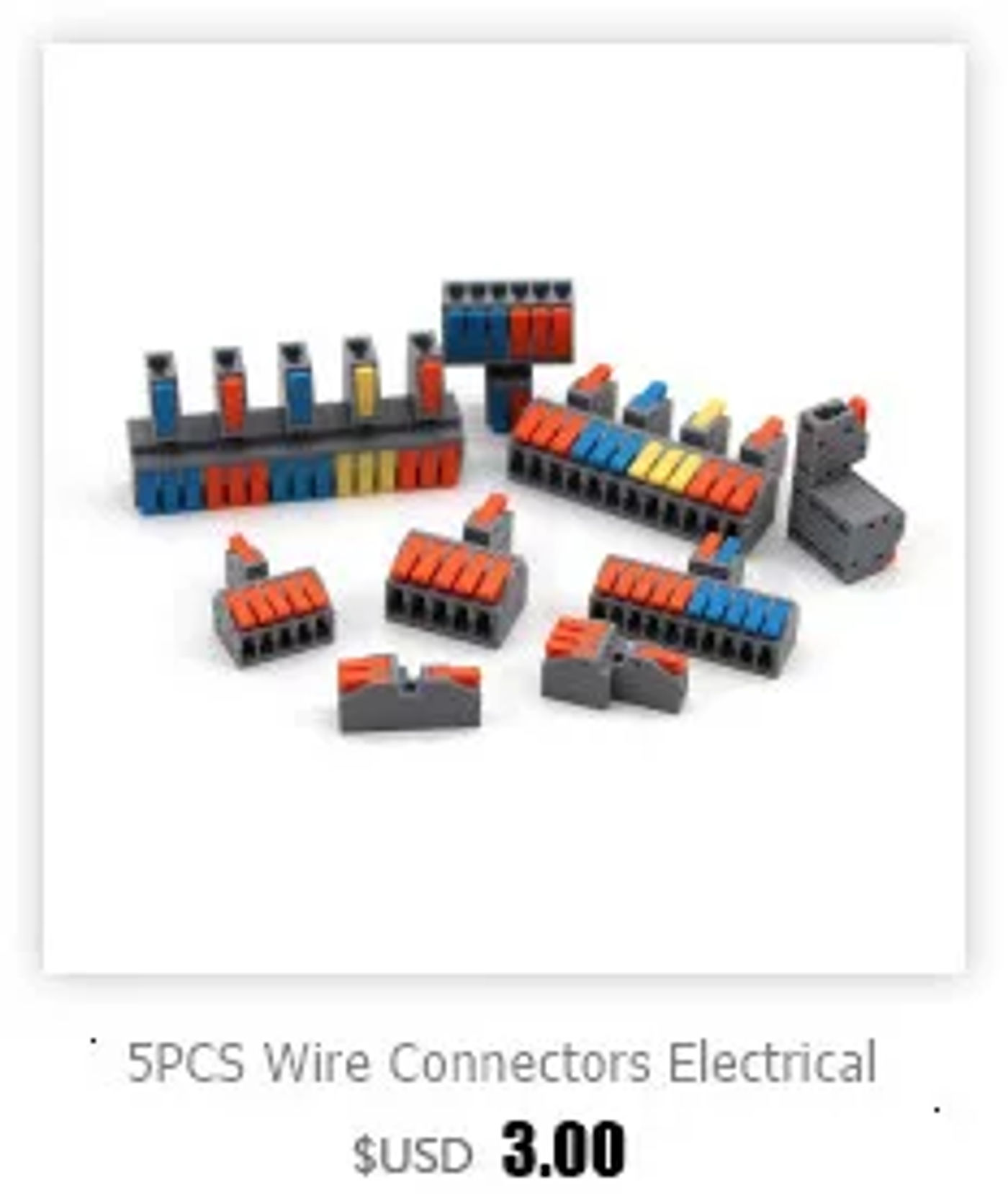 Description Picture 6 of itemWire Connector 1 2 3 Pin Terminal Blocks Splitter Led Electric Push in Quick Connectors Conductor Cable Junction Box 0.5-6mm²