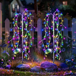 Solar Fairy Lights Outdoor Garden Decor Waterproof Solar Wire Tree Lights for Yard Outside Decorative Solar Twinkle Lights