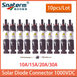 Hot !! 10 Pieces x 10A 15A 20A 30A DC Diode Solar Plug Connector, Diode Connector 10A/15A/20A/30A for Solar PV System 1000VDC