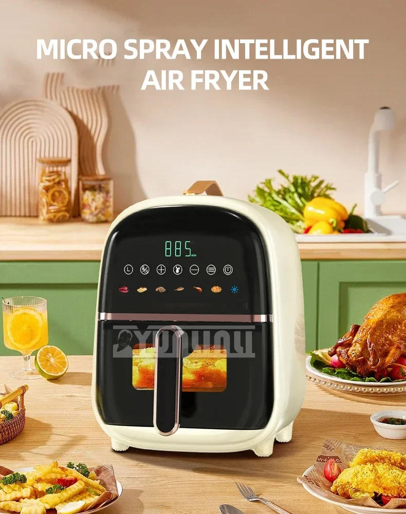 Description Picture 2 of itemHousehold Intelligent Air Fryer Multifunctional Visual Air Fried Pot 1200W Kitchen Cookware