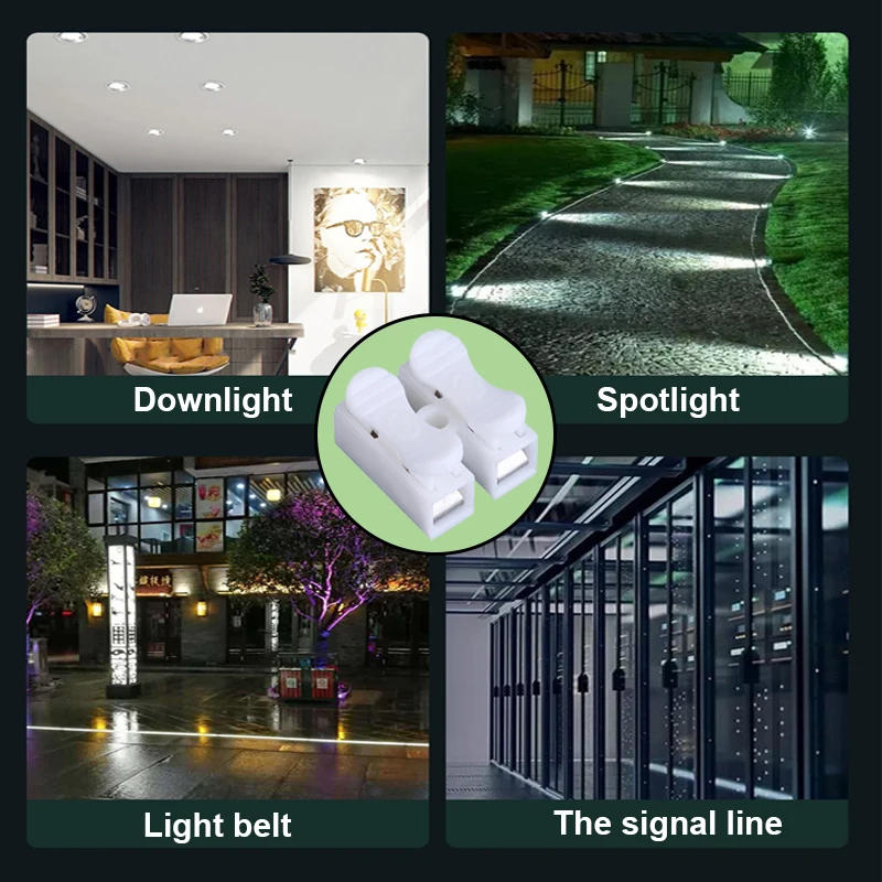 Description Picture 3 of itemCH2 Quick Splice Lock Wire Connectors 2Pins Electrical Cable Terminals 21x17x13mm For Easy Safe Splicing Into Wires
