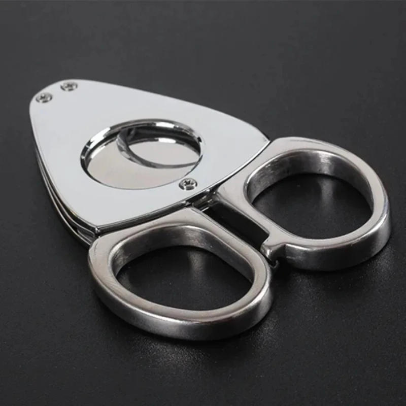 Description Picture 4 of itemStainless Steel Metal Cigar Cutter Rustproof Classic Cigar Cutter Guillotine Christmas Cigar Scissors Smoking Accessories Gifts