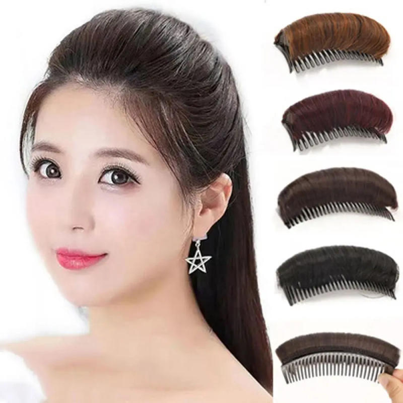 Description Picture 2 of itemHairpin Princess Styling Tools Hair Combs Synthetic hair False Hair Clip Fluffy Hair Pad DIY Hair Extension Invisible Hair Bun