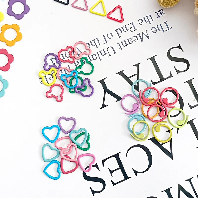 Description Picture 5 of item10/20/50pcs New Alloy Knitting Locking Markers Stitch Crochet Latch Knitting Tools Needle Clip Hook DIY Weaving Tool Mixed Color