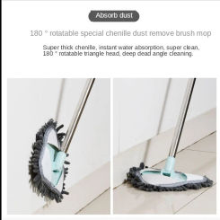 Wipe Window Clean Tool Flat Microfiber Triangle Rag Mop Head Dust Mop Mop Accessories