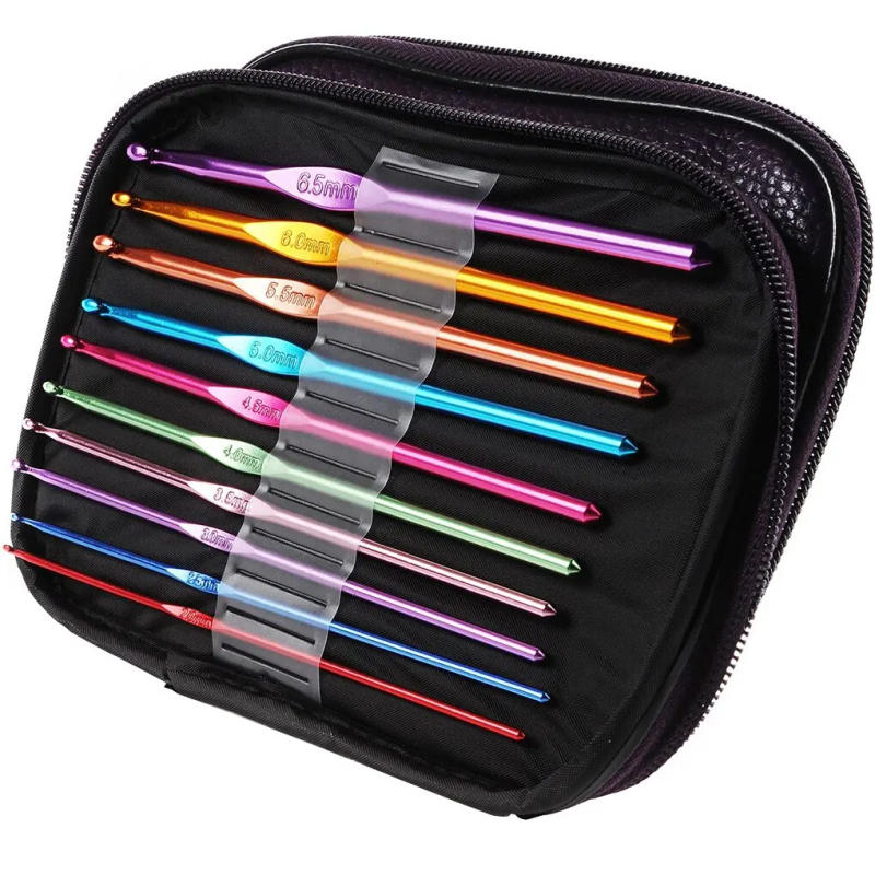 Description Picture 4 of item100Pcs Hooks Needles Knitting Set Multiple Sizes Mixed Random Colors Hook Knitting DIY Art Craft Crochet Sewing Tool Accessories