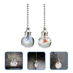 Blue Switch Adhesive Wall Tiles Yellow Glass Ceiling Fan Chain Light Pull Extension Zipper Chandelier