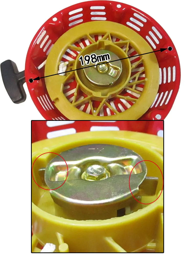 Description Picture 3 of itemThe gasoline generator starts the pull plate   188F/190F/192F GX390/GX420/5-8KW gasoline pump, micro plow, car wash fuel engine