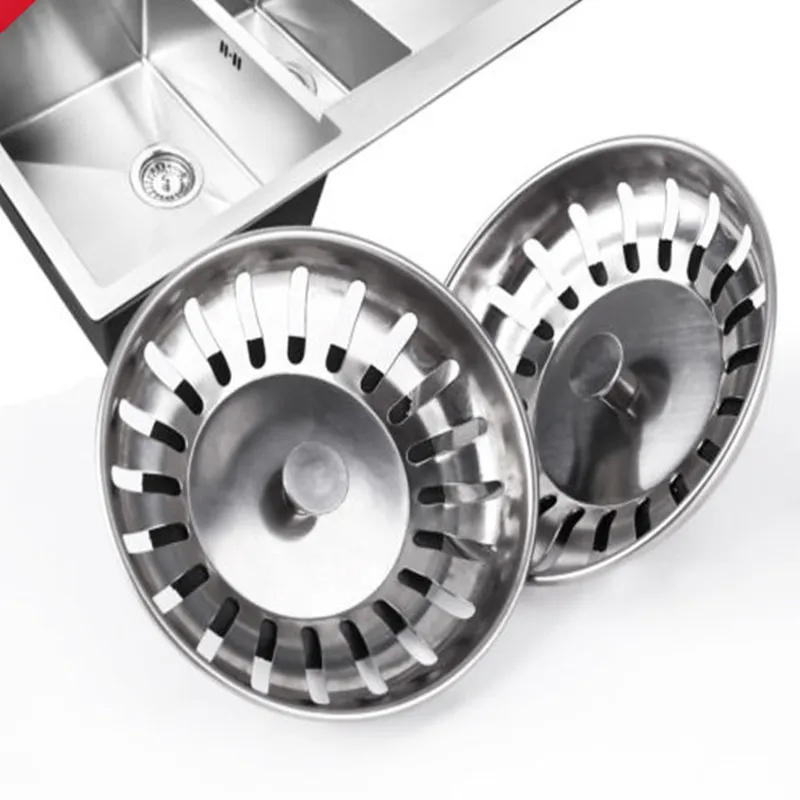 Description Picture 2 of item1Pcs Stainless Steel Replacement Strainer 79mm Kitchen Water Basin Sink Drainer Strainer Leach Basket Waste Plug Stopper Filter