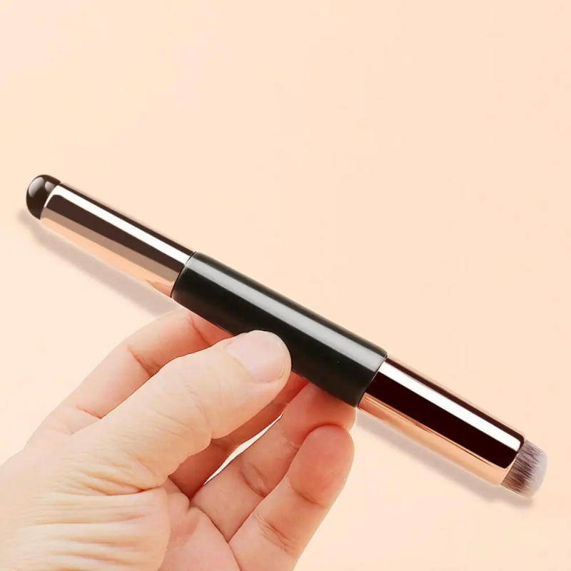 Description Picture 5 of itemBeauty Tool Soft Silicone Lip Brush Portable Professional Concealer Brush Double-ended Design Round 2-in-1 Lipstick Brush Girl