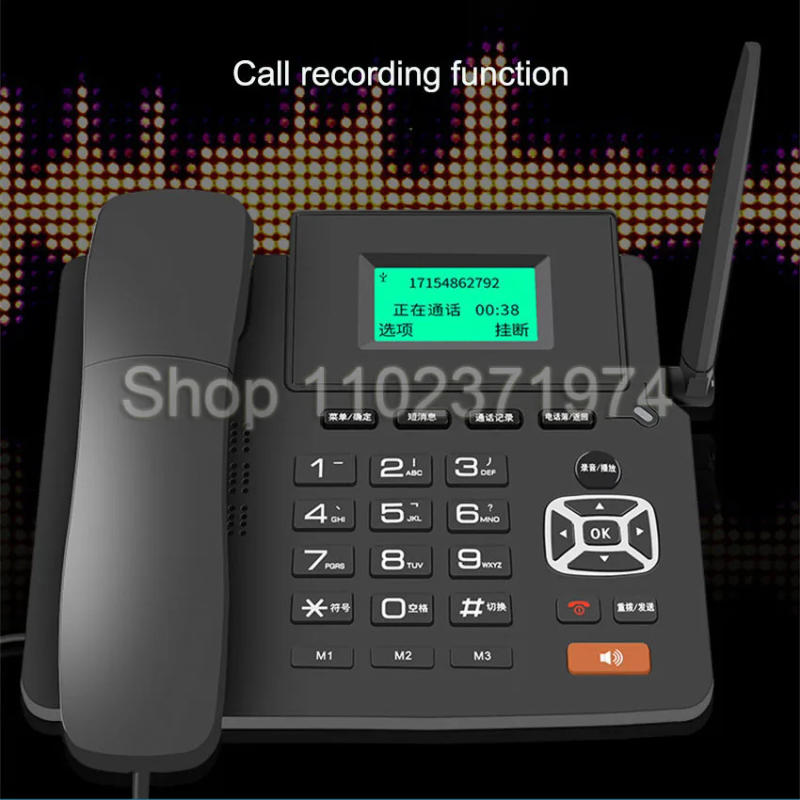 Description Picture 5 of item4G WIFI Wireless Fixed Phone GSM SIM Card Desktop Telephone With LCD Display Handsfree Call Recording for Office Home