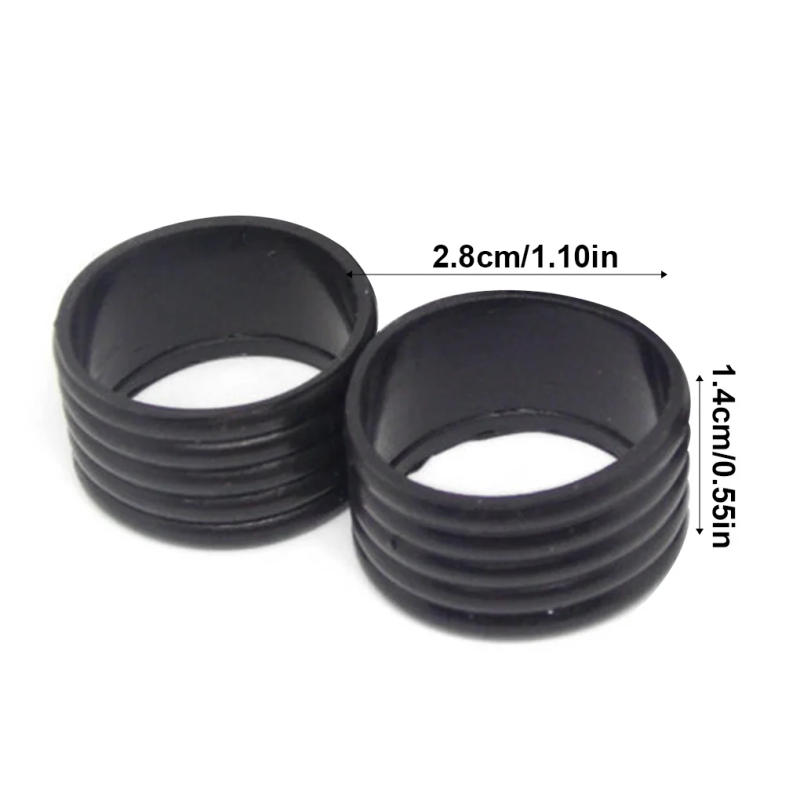 Description Picture 5 of item2 Pieces Tennis Racket Grip Rubber Ring Badminton Bat Overgrip Fix Flexible Bands Finishing Protector Outdoor Sports Red