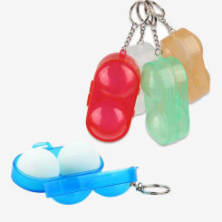 Plastic 2 Ping-pong Balls Storage Box Table Tennis Ball Storage Case With Key Chain For Sport Training Accessories