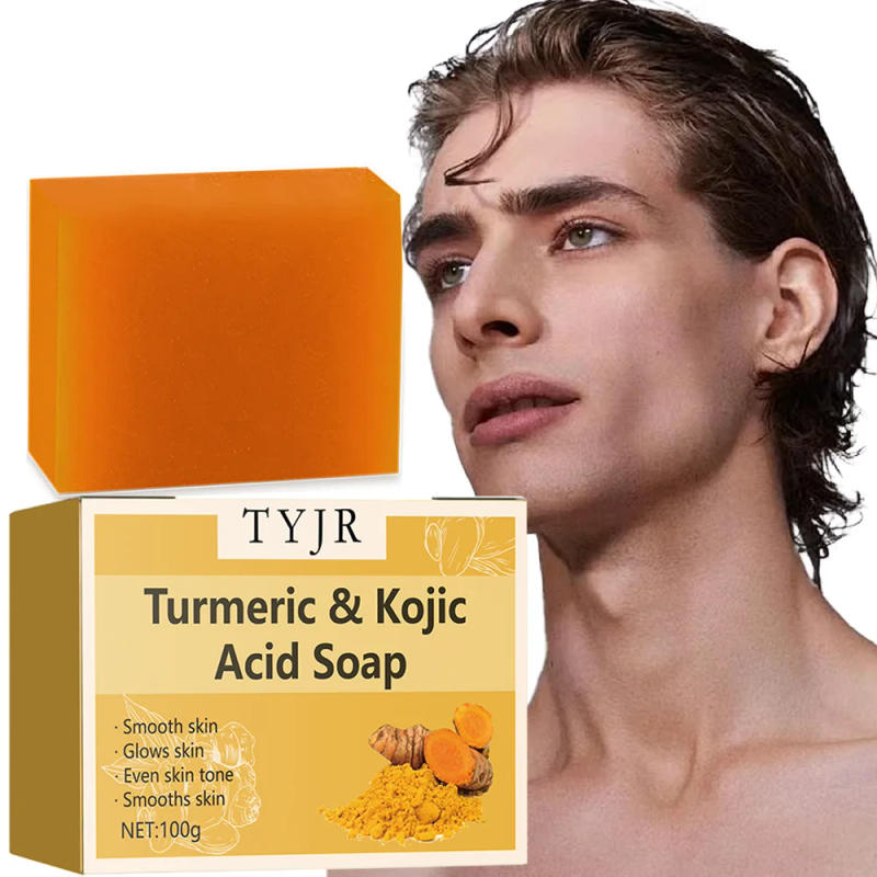Description Picture 2 of itemGinger soap for cleansing, anti-acne, whitening and brightening the face, removing acne and fading dark spots, turmeric soap