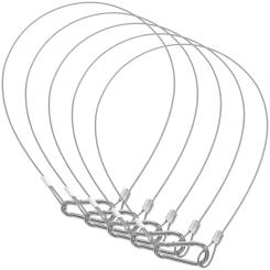 4 Pcs Buckle Safety Cable Security Steel with Loops Stainless Locks Hooks Chain Multi-functional Ropes for Wire Braided