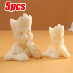 New 3d Three-dimensional Big Tree Candle Silicone Mold DIY Handmade Plaster Tree Man Groot Scented Candles Model Tool