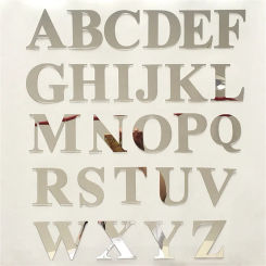 Acrylic Mirror Wall Stickers 26 Alphabet English Letters DIY Decor Mural Silver Wall Decals Mirror Alphabet Home Decoration