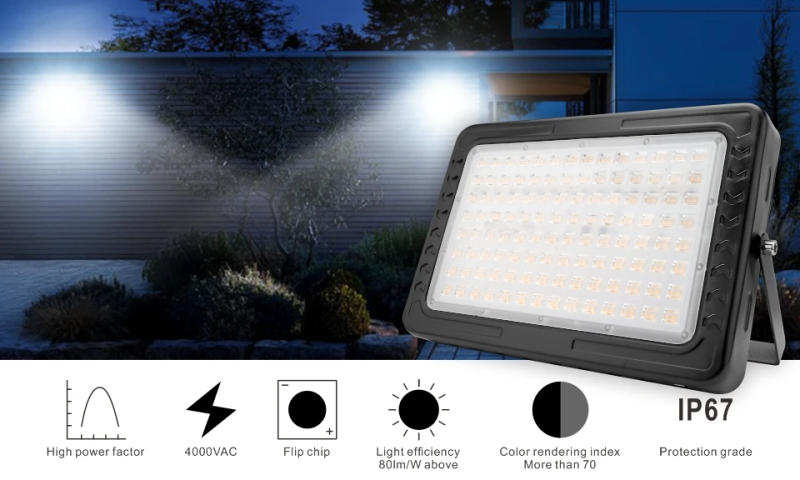 Description Picture 2 of itemFocos LED Flood Light 200W 150W 100W 50W Outdoor Lighting Reflector IP67 Modern Waterproof Floodlight 220V Spotlight Garden Lamp