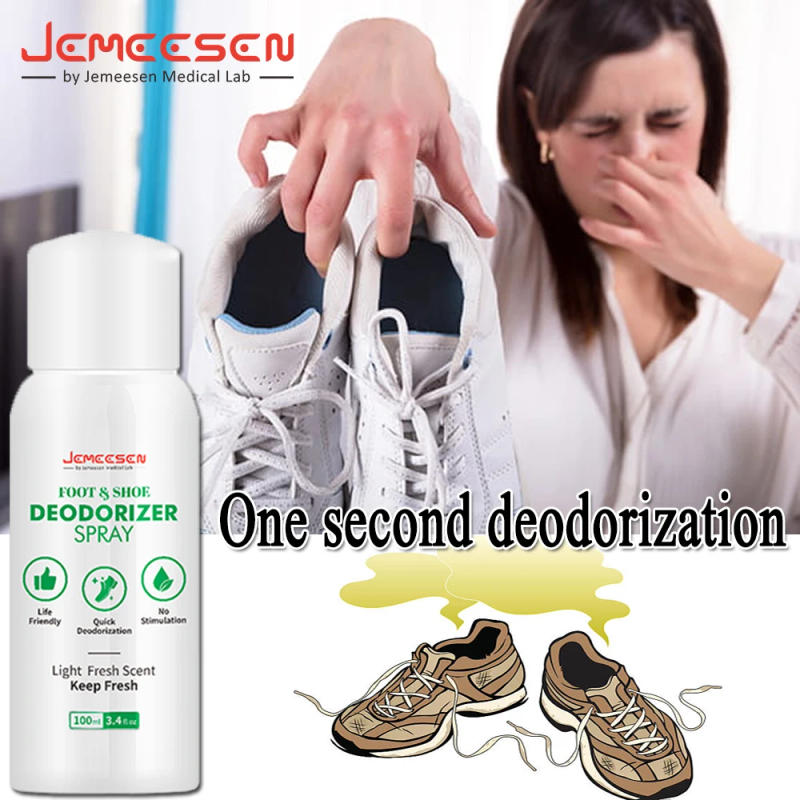 Description Picture 3 of itemJemeesen 100ML Foot Shoes Deodorizer Spray Foot Deodorant Spray Remove Feet Odor Freshener Shoes Odor Eliminator Socks Foot Care