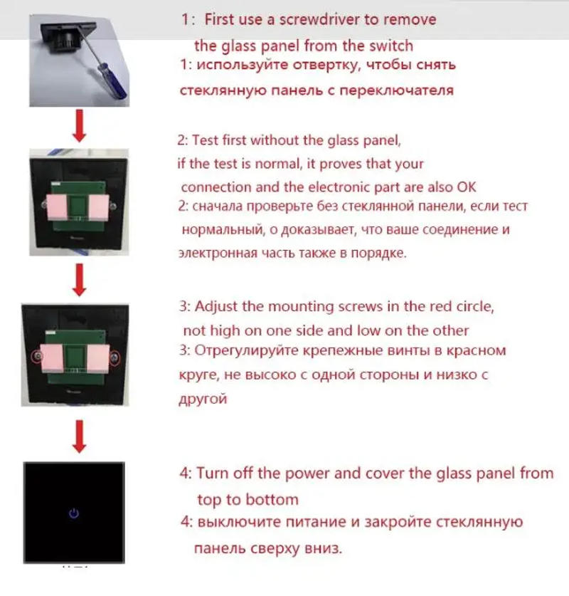 Description Picture 2 of itemWifi Smart  2way Switch 1gang 2gang 3gang Two Way Wall Touch Switch Voice and Smart Life TUYA APP Control For Stairs Corridors
