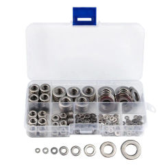 360Pcs/set M2 M2.5 M3 M4 M5 M6 M8 M10 Stainless Steel Flat Washer Plain Washer Gaskets Assortment Kit