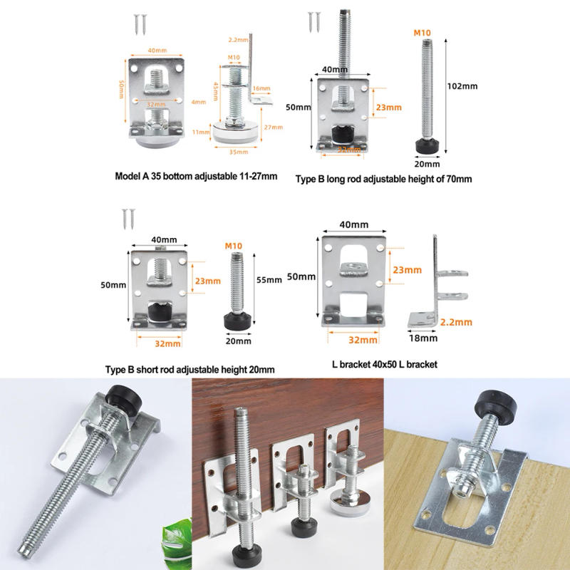 Description Picture 4 of item1pcs Adjustable Leveling Feet Heavy Duty Height Adjuster Furniture Leveler Foot Leveler Legs For Cabinet Table Workbench
