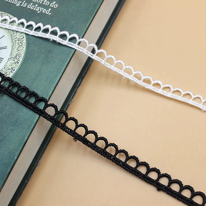 Description Picture 4 of item10Y/lot Width 16cm Pure Cotton Flower Wavy Edge Lace Fabric Soft Baby Clothing Accessories,Handmade DIY Sewing Lace Trim RS4741