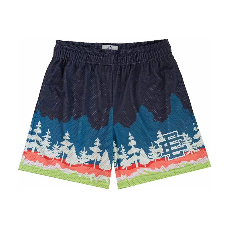 Description Picture 4 of itemNew Summer Eric Emanuel EE Basic Mesh Short Classic Floral Printed Gym Shorts Men's Gym Basketball Sports Beach Shorts