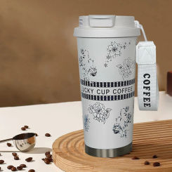 Coffee Cups Stainless Steel Thermal Cup Drink Items Espresso Heat Preservation Unusual Tea Double Wall Straw Coffeeware Kitchen