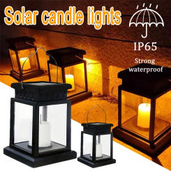 Solar Palace Lantern Outdoor Solar Lights Lawn Landscape Hanging Atmosphere Candle Lamp Floor Yard Garden Decor