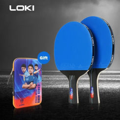 LOKI K5000 Table Tennis Racket Set 1pc/2pcs Home Entertainment Ping Pong Rackets with Blue Color Ping Pong Rubber Table Tennis