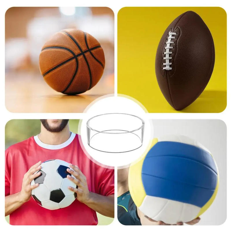 Description Picture 5 of itemAcrylic Ball Stand Holder Round Ring Ball Holder Football Stand Basketball Holder Ball Display Holder For Basketball Volleyball