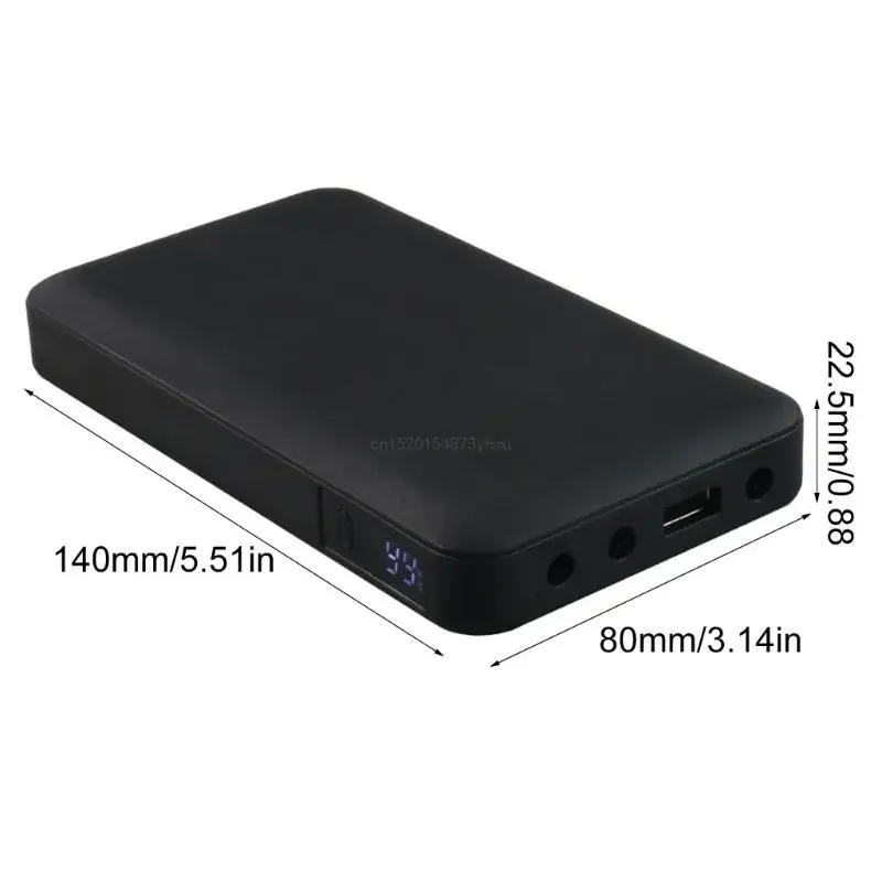 Description Picture 3 of item10000mAh UPS Desktop Battery Backup 25W 4Outlets Home & Office Uninterruptible Power Supply,5V 6V 9V 12V with 5.5x2.1mm Cable