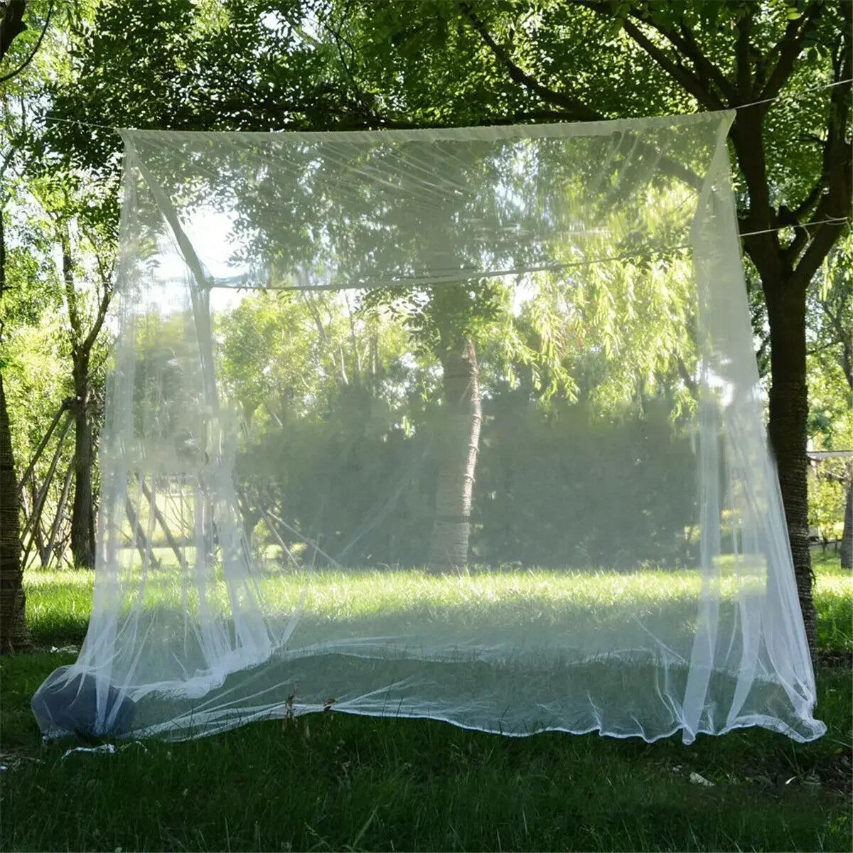 Description Picture 5 of itemNew Outdoor Large White Camping Mosquito Net Travel Portable Mosquito Insect Proof Tent Indoor Bedroom Sleeping Mosquito Net