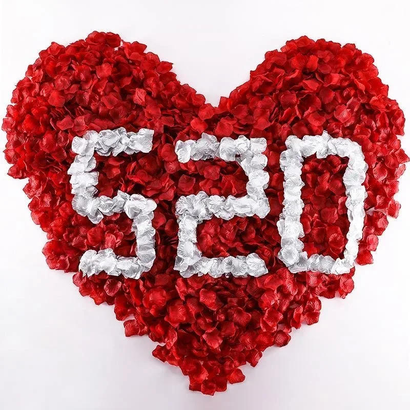 Description Picture 6 of item100-2000Pcs Artificial Fake Rose Petals Colorful Red White Gold Roses Petal Flowers for Romantic Wedding Party Favors Decoration