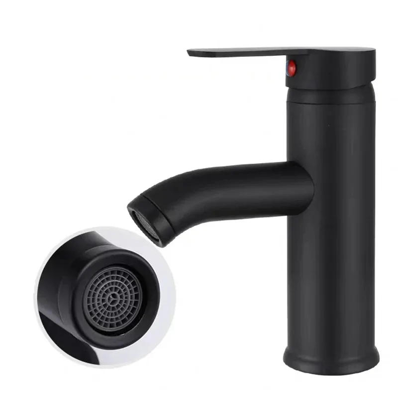 Description Picture 5 of itemStainless Steel Hot And Cold Above Counter Basin Faucet European Style Black Household Bathroom Basin Faucet