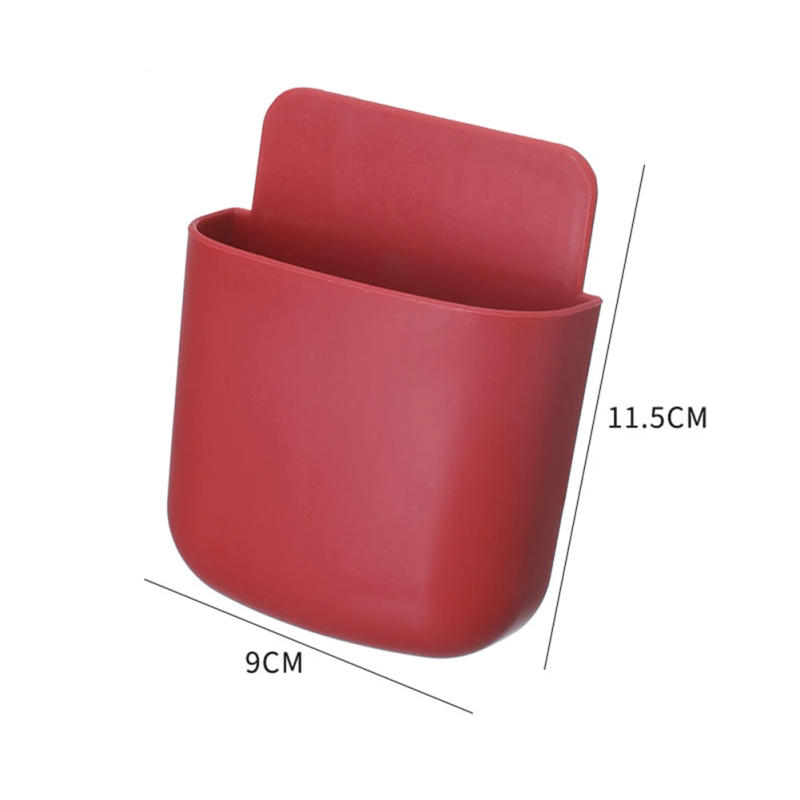 Description Picture 5 of item2pcs Punch-Free Rack Hanging Box Remote Control Holder Phone Storage Organizer Wall Shelf Adhesive Storage Case Home Organize