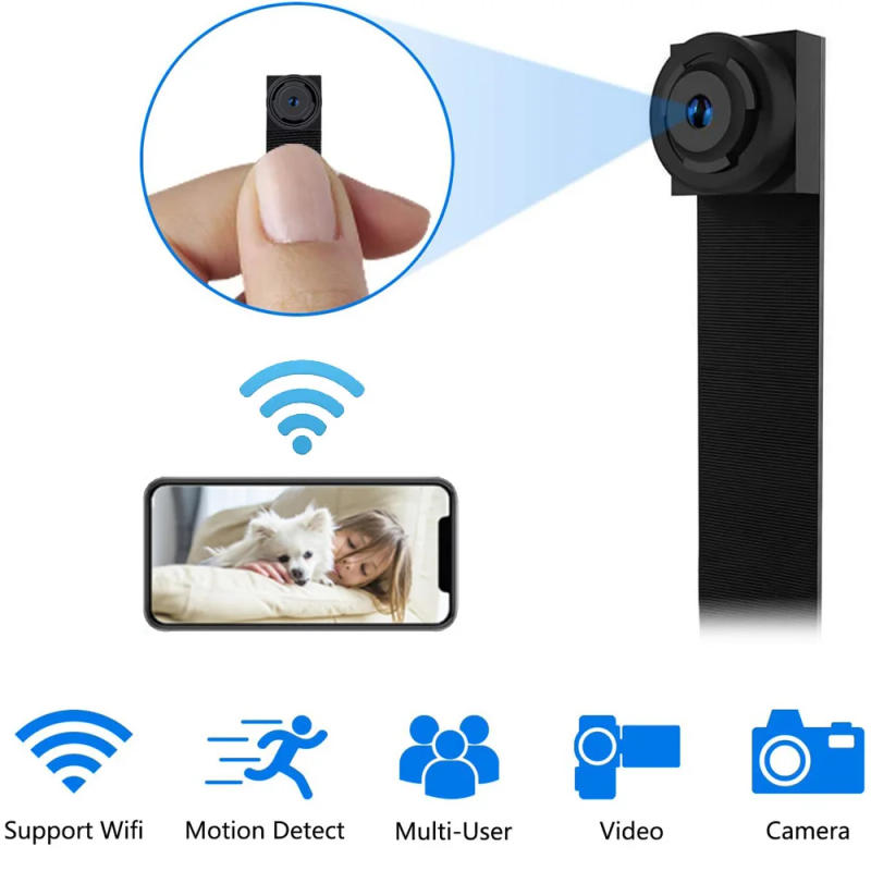 Description Picture 3 of item2PCS Mini Wireless Camera Diy Module Nanny Cam 1080p Wifi Cam For 120 Wide Angle Motion Detection Alarm&Record Support Phone App