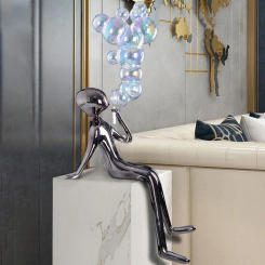 Modern Sculptures Living Room Creative Aesthetic Sculptures People Luxury Nordic Design Figurines Elegant Statue Home Decoration