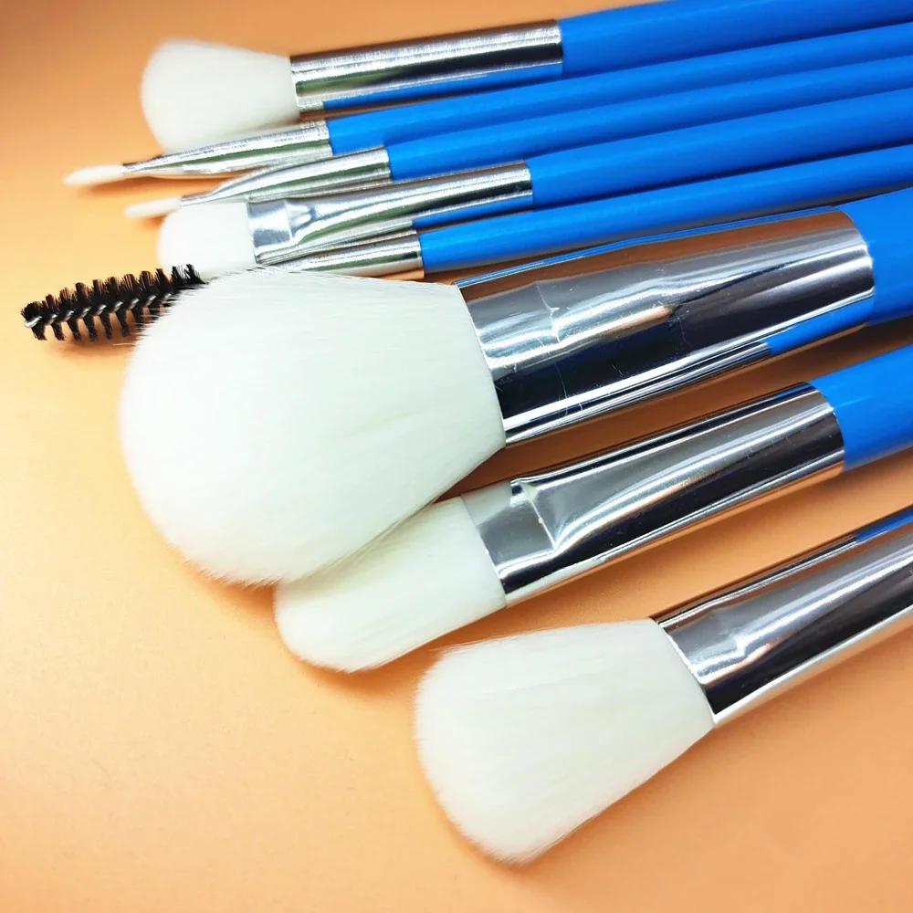 Description Picture 6 of itemBlue Makeup Brushes Set Cosmetic Brush Eyeshadow Eyebrow Eyelash Face Foundation Blush Lips Beauty Make Up Tools and Powder Puff