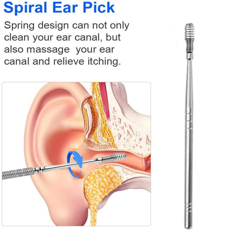Description Picture 5 of item6/7PCS Earwax Remover Ear Cleaner Wax Removal Tool Ear Cleaner Personal Health Care Ear Wax Cleaners Ear Pick Cleaning