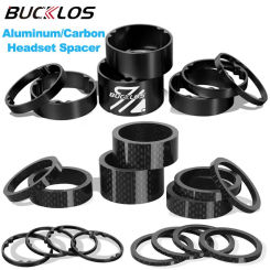 BUCKLOS 11PC Carbon Bike Headset Washer Road Mountain Bicycle Front Fork Washer Aluminum Alloy Bike Stem Handlebar Spacers