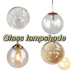 Glass Lamp Shade Accessory Replacement Globe Glass Cover D15cm D13cm Lampshade for Magic Bean Chandelier Transparent Amber